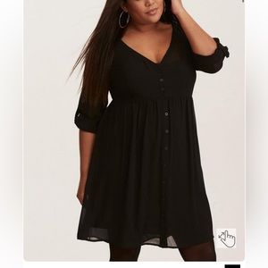 Torrid Mini Chiffon Shirt Dress Size 0